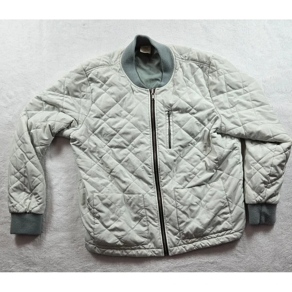 Abercrombie & Fitch‎ Quilted Bomber Jacket Mint Color Y2K Lightweight Read Desc